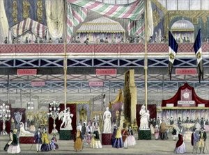 Interior of the Great Exhibition, Italian Department, by Chevanne, pub. by Read & Co. by English School